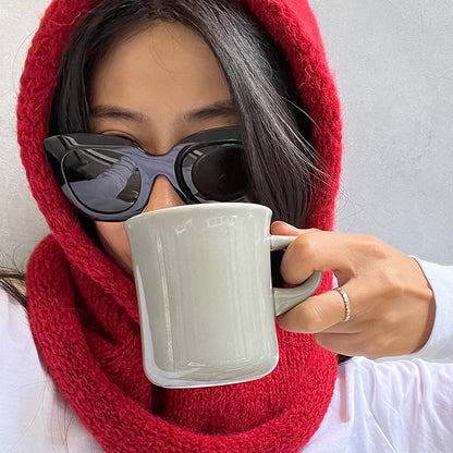 Retro Knit Balaclava Scarf Hat