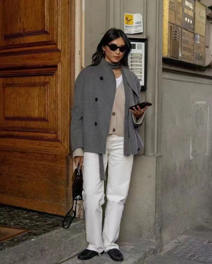 British Double-Breasted Wool Coat