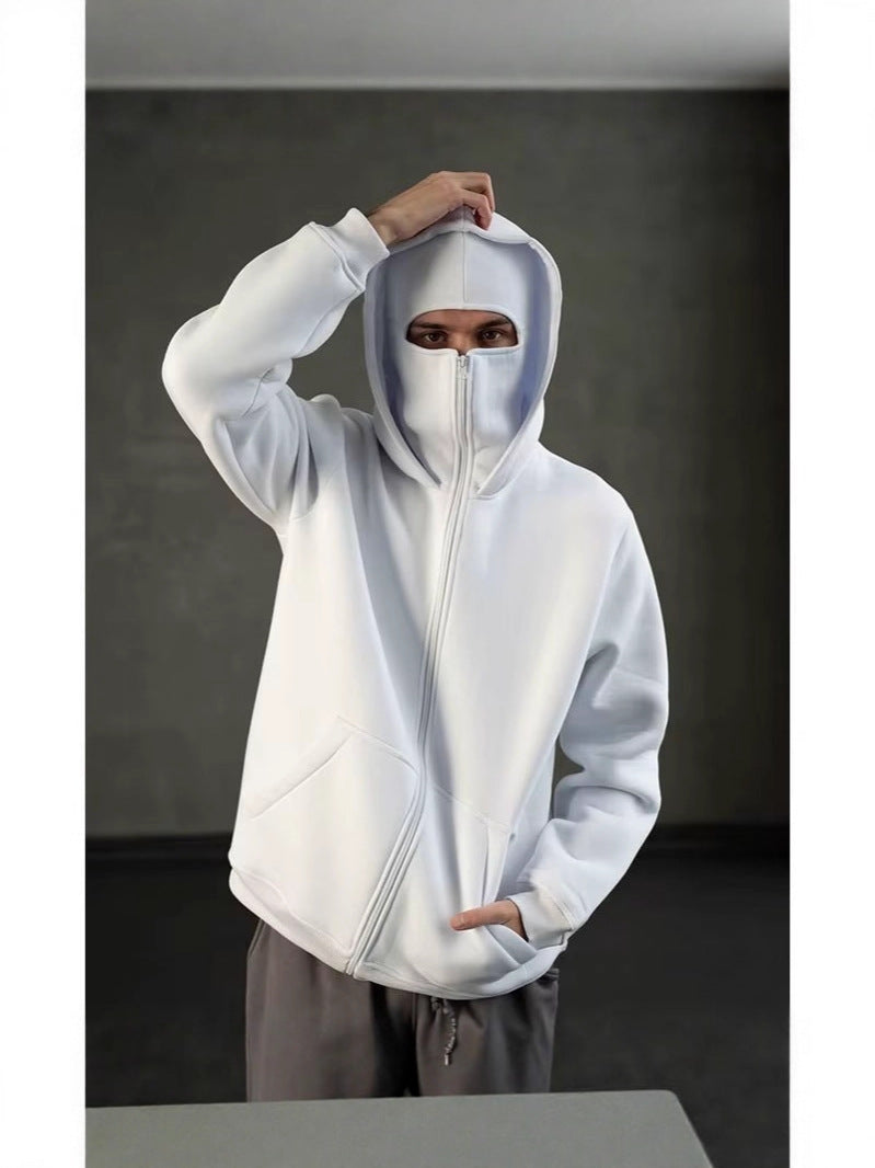 Double Layer Hooded Zipper Sweatshirt