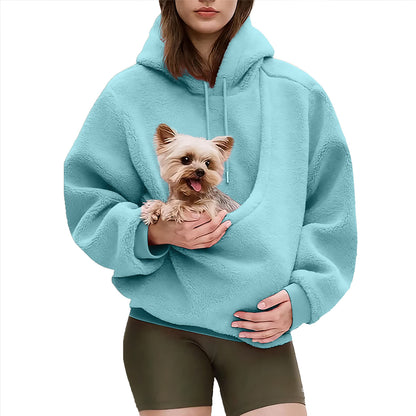 Womens Hooded Camel Wool Sweatshirt