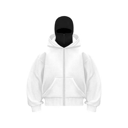 Double Layer Hooded Zipper Sweatshirt