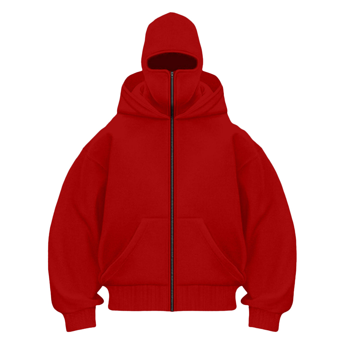 Double Layer Hooded Zipper Sweatshirt