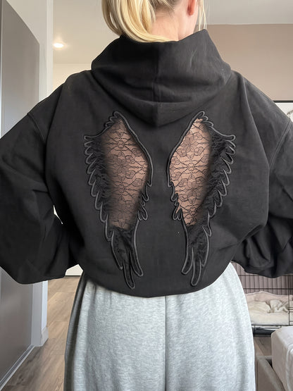 Womens Hooded Embroidered Sweatshirt