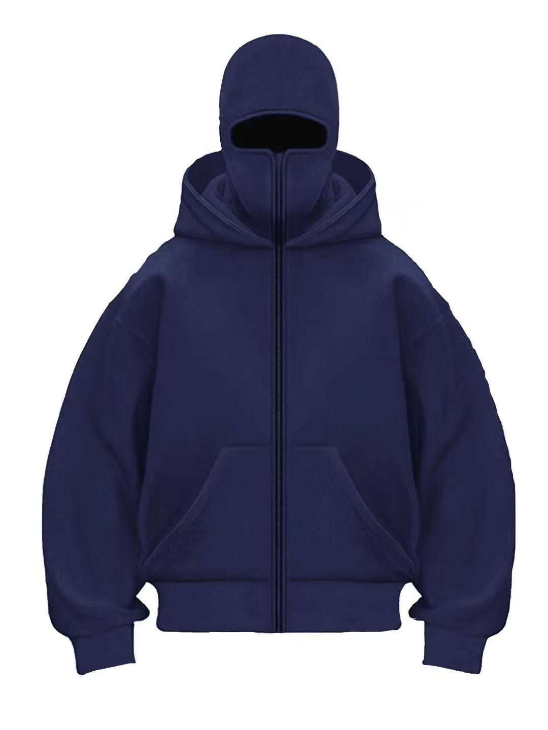 Double Layer Hooded Zipper Sweatshirt
