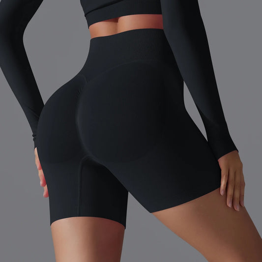 Seamless High-Waist Yoga Shorts