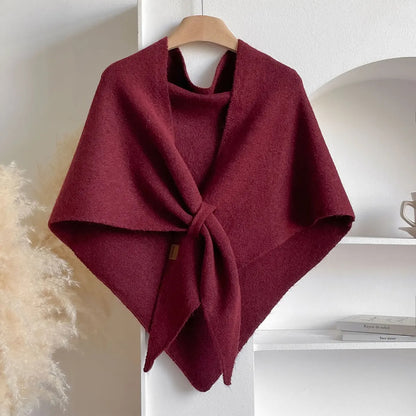 Elegant Solid Triangle Scarf Shawl