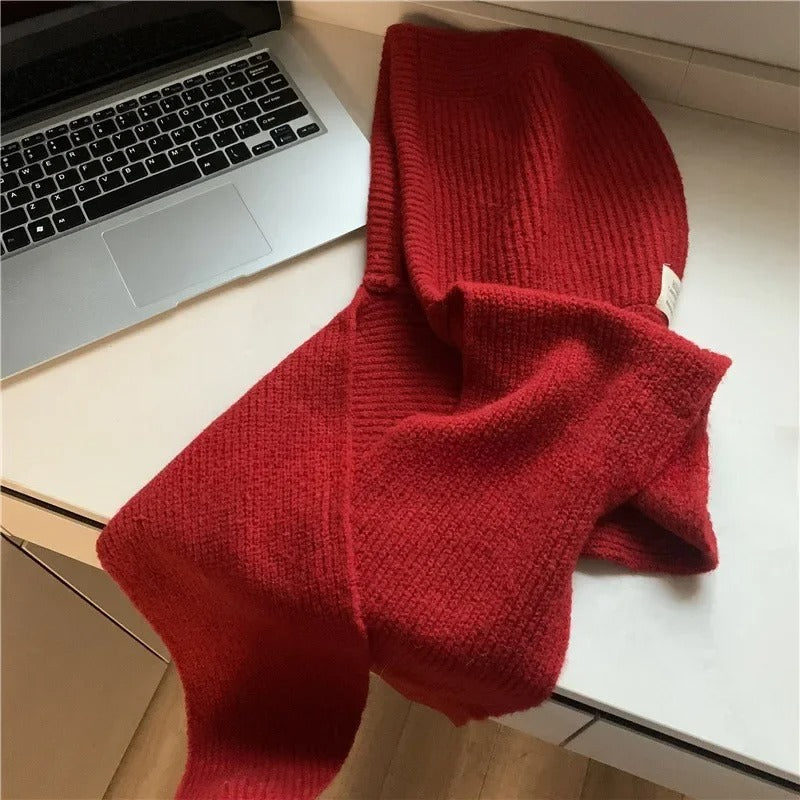 Knit Balaclava Beanie Scarf