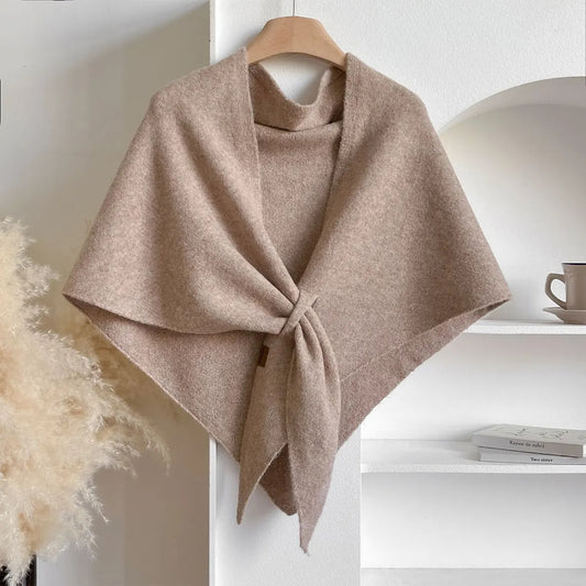 Elegant Solid Triangle Scarf Shawl