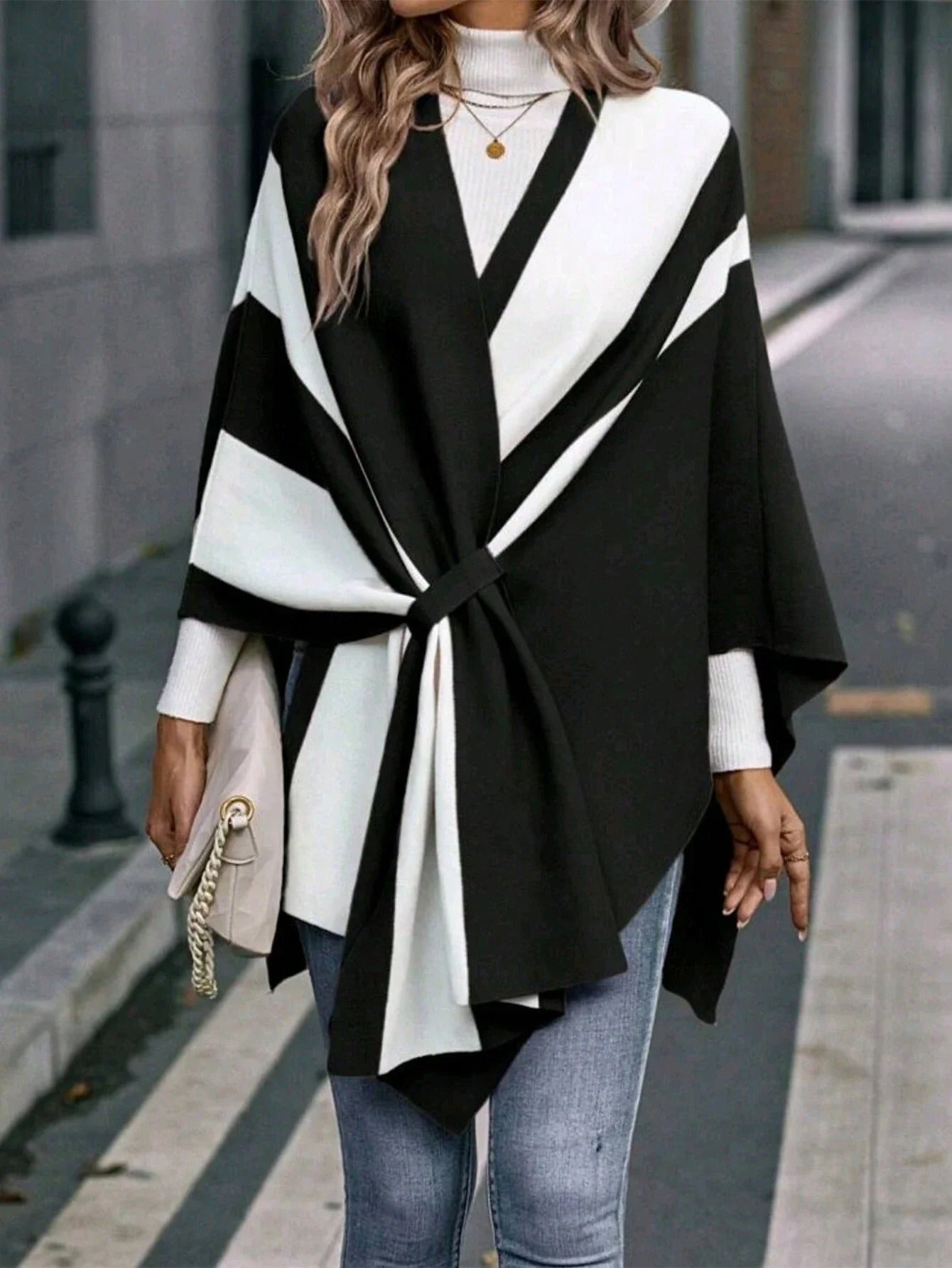 Luxury Winter Windproof Poncho Shawl