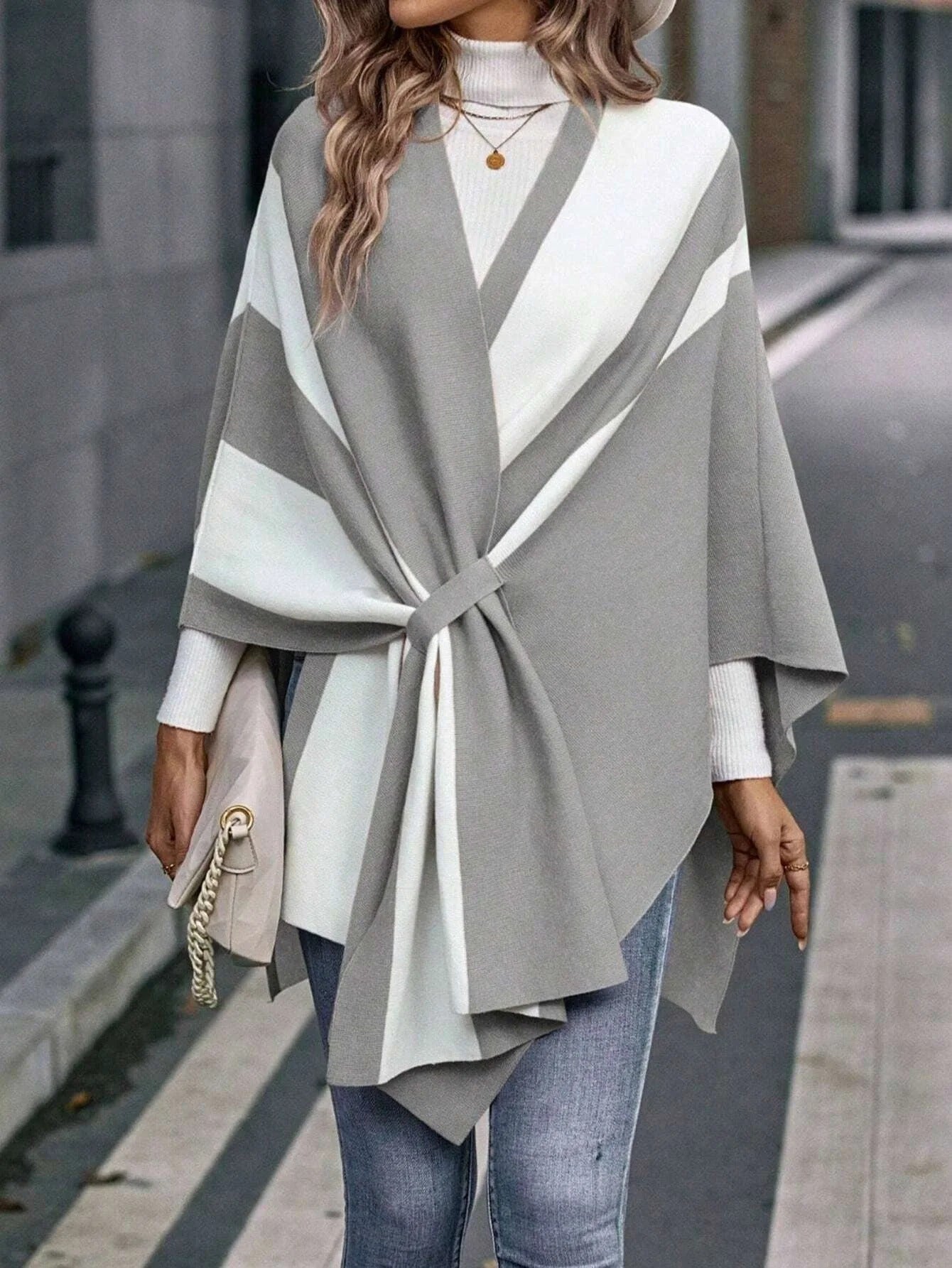 Luxury Winter Windproof Poncho Shawl