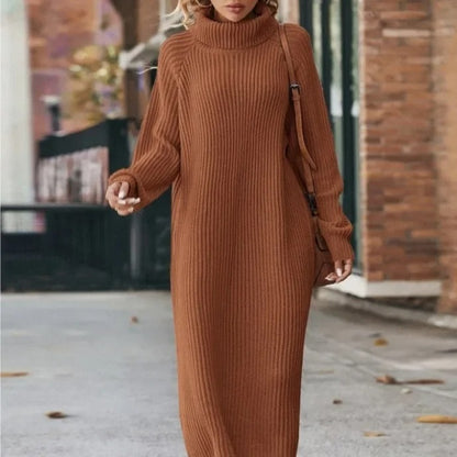 Thick Knit Knee-Length Winter Dress