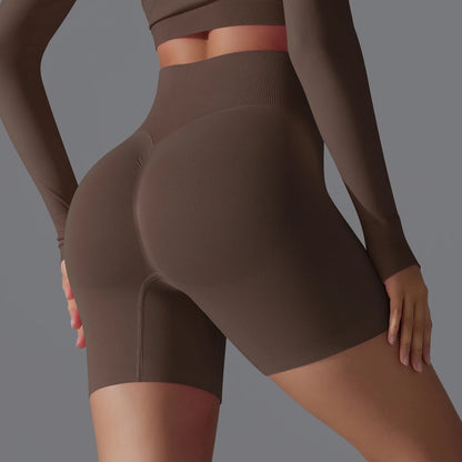 Seamless High-Waist Yoga Shorts