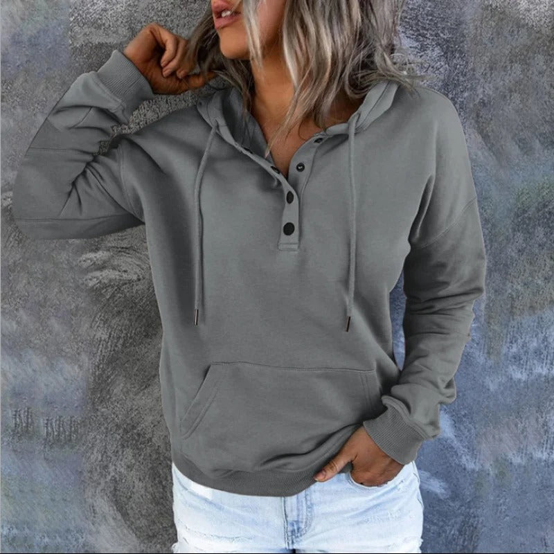 European-Style Loose Hooded Hoodie