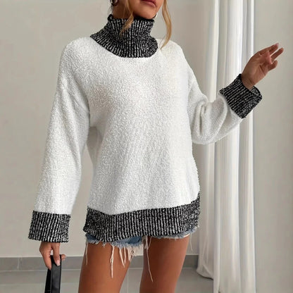 Cozy Half High Collar Long Sweater