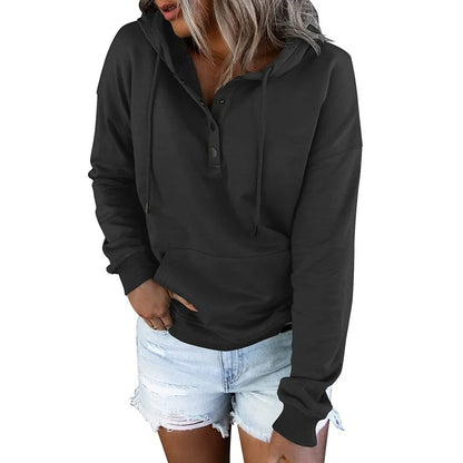 European-Style Loose Hooded Hoodie