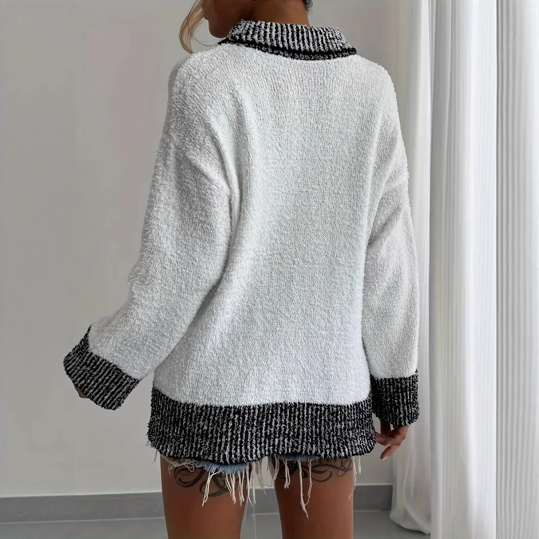 Cozy Half High Collar Long Sweater