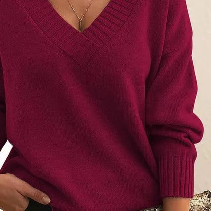Cozy V-Neck Knit Pullover
