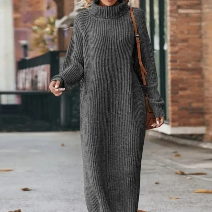 Thick Knit Knee-Length Winter Dress