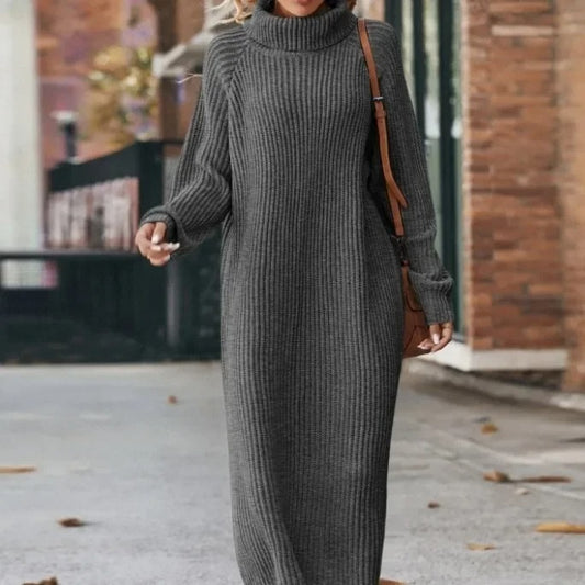 Thick Knit Knee-Length Winter Dress