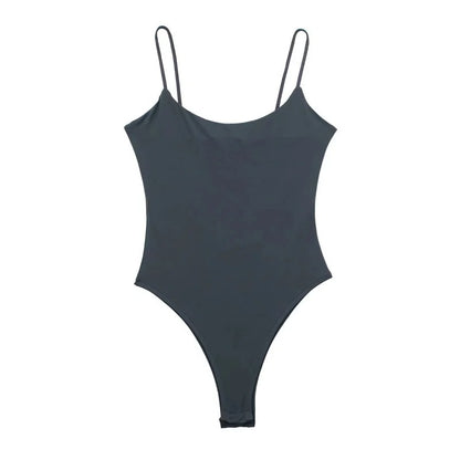 Sleeveless Backless Bodysuit