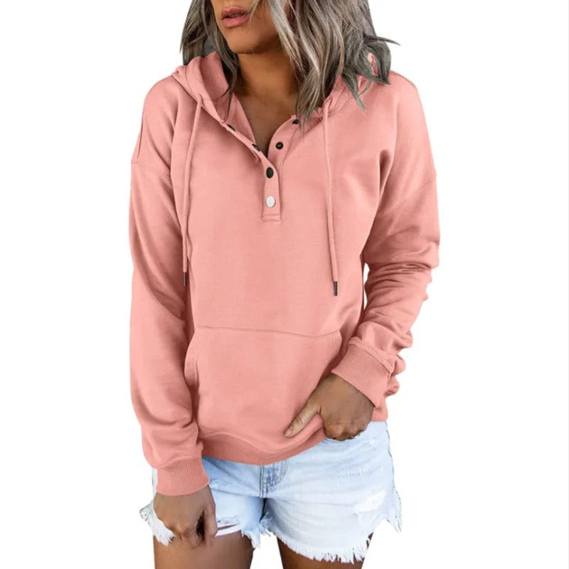 European-Style Loose Hooded Hoodie