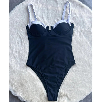 Knotted Contrast Swimsuit