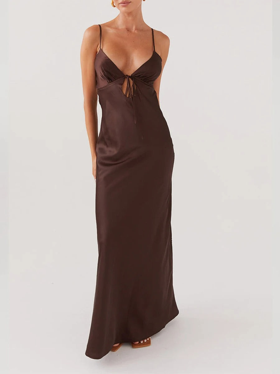 Flora Whisper Satin Maxi