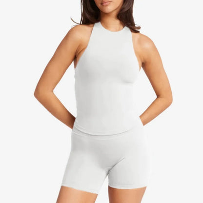 LuxeFlow Back-Detail Yoga Vest
