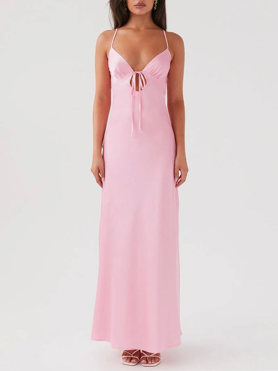Flora Whisper Satin Maxi