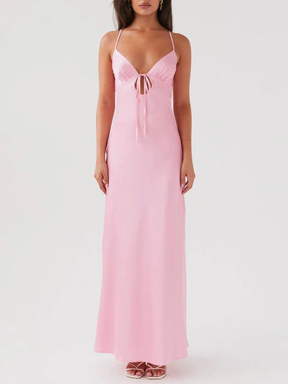 Flora Whisper Satin Maxi
