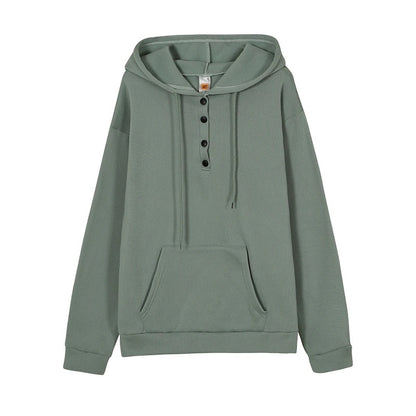 European-Style Loose Hooded Hoodie