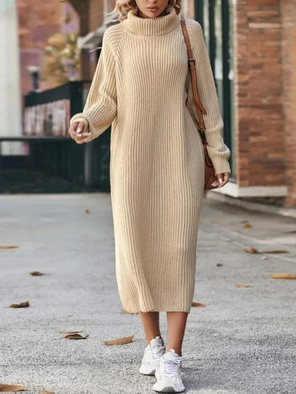 Thick Knit Knee-Length Winter Dress
