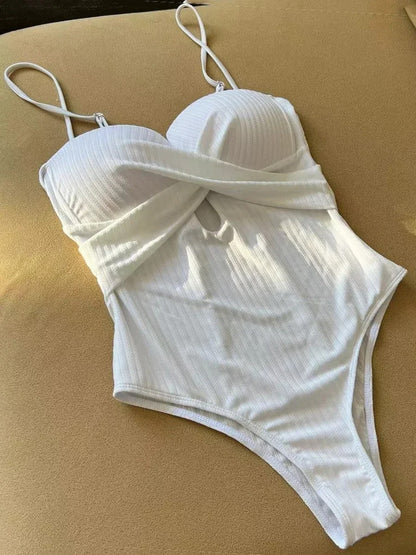 Ribbed Bra Cup Swimsuit