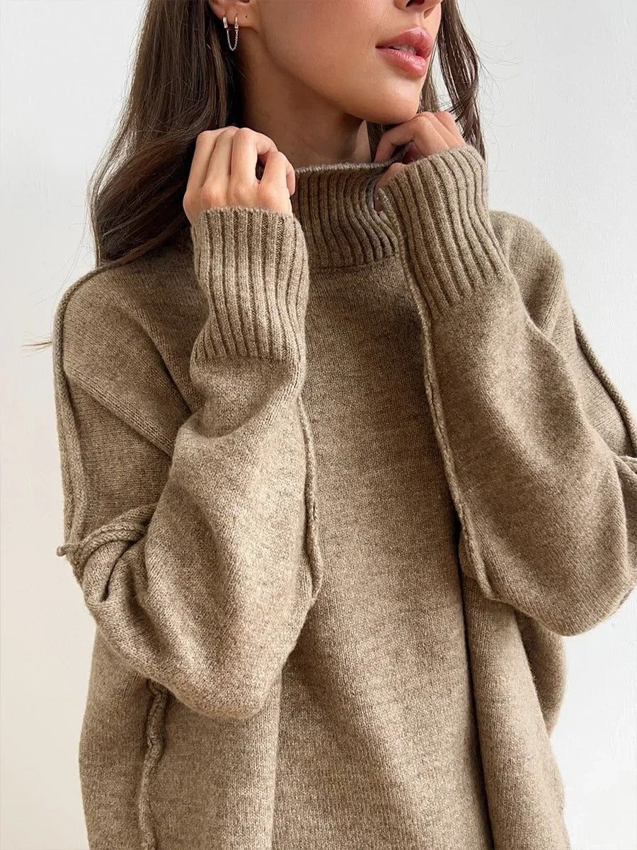 Cozy Turtleneck Knit Sweater & Pants Set
