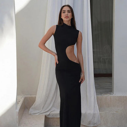 Chic Edge Cut-Out Maxi Dress