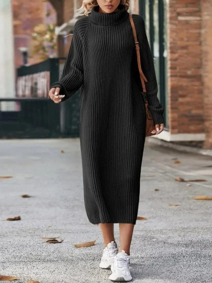 Thick Knit Knee-Length Winter Dress