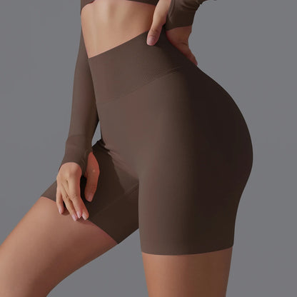 Seamless High-Waist Yoga Shorts