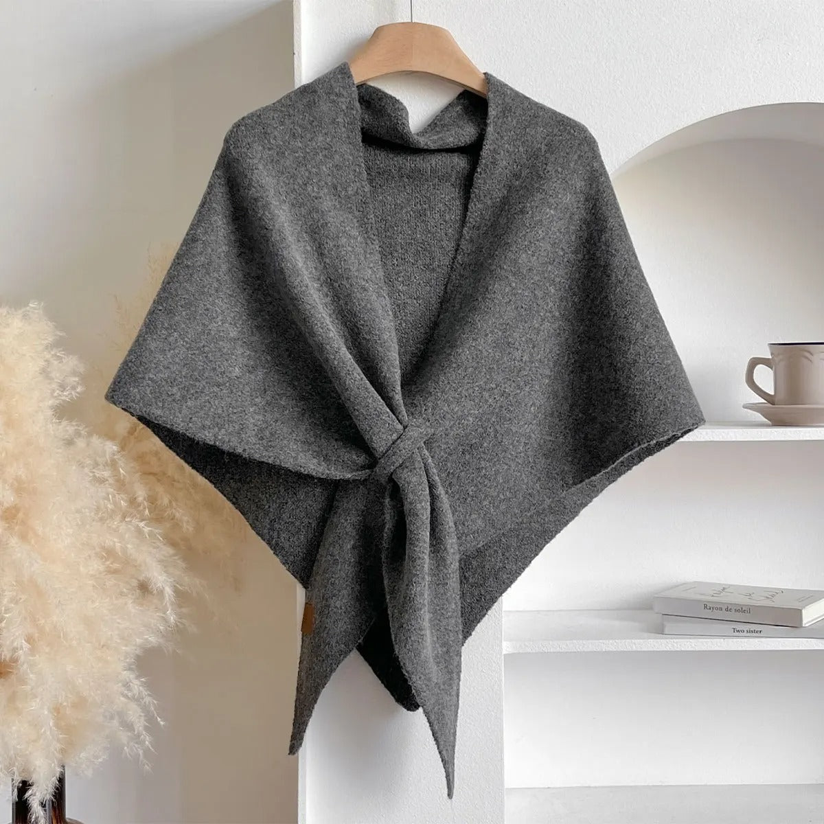 Elegant Solid Triangle Scarf Shawl