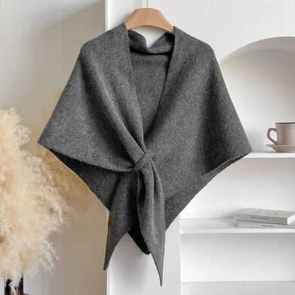 Elegant Solid Triangle Scarf Shawl