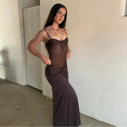 Satin Muse Knotted Maxi Dress