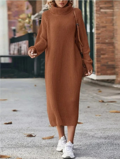 Thick Knit Knee-Length Winter Dress