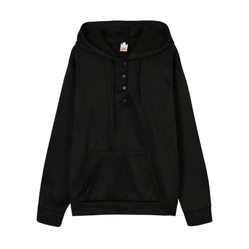 European-Style Loose Hooded Hoodie