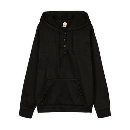 European-Style Loose Hooded Hoodie
