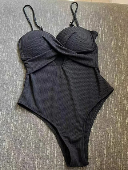Ribbed Bra Cup Swimsuit
