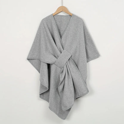 Elegant Warm Half-Sleeve Poncho Shawl