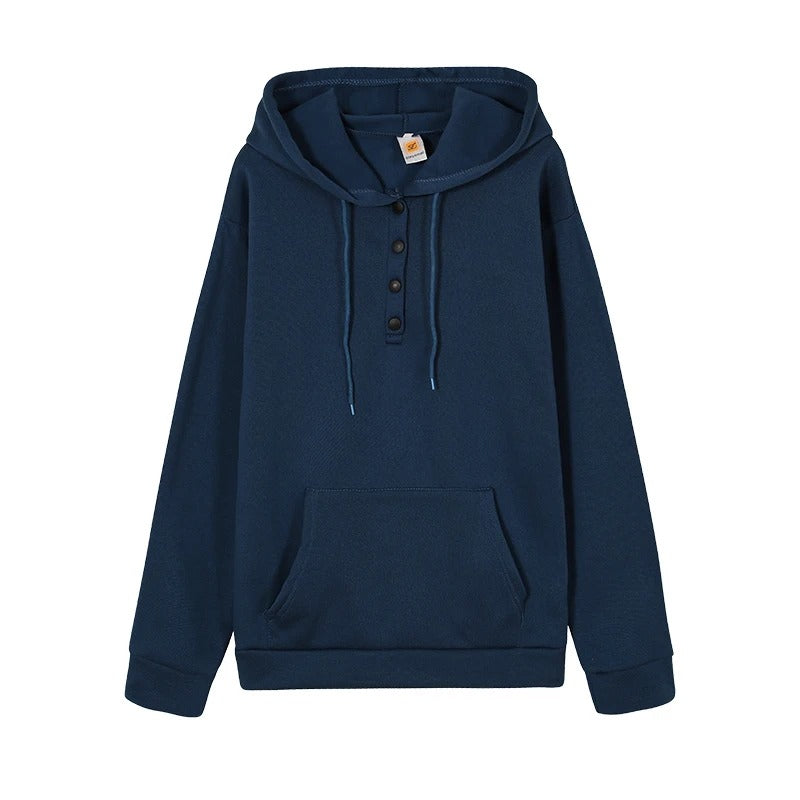 European-Style Loose Hooded Hoodie