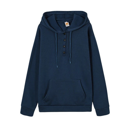 European-Style Loose Hooded Hoodie